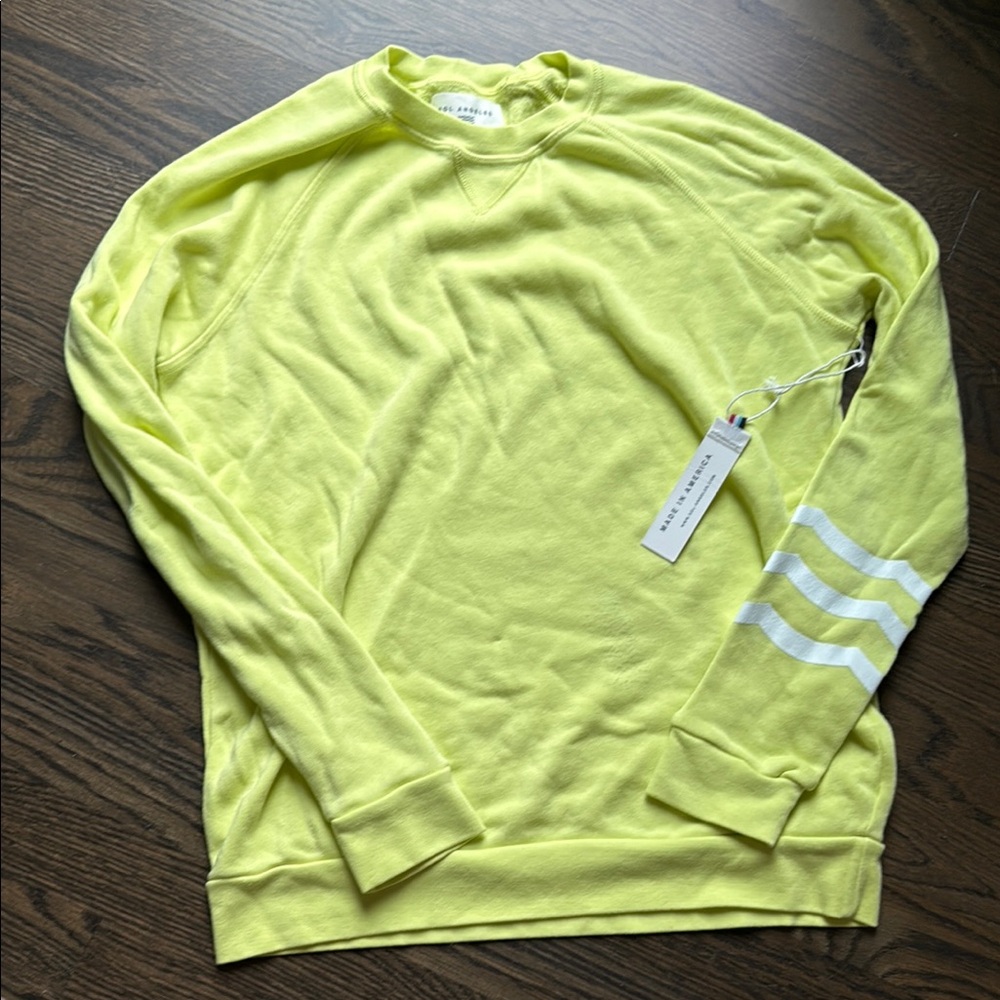 Sol Angeles Vibrant Yellow Crewneck Sweater